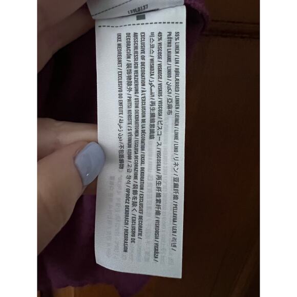 Abercrombie & Fitch Women's Linen Blend High Neck Tank Top Purple Size S - Picture 6 of 8